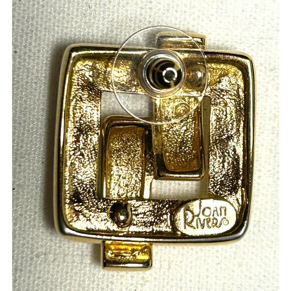 Joan Rivers Vintage Gold Plated Rhinestone Star Earrings - Picture 5 of 10